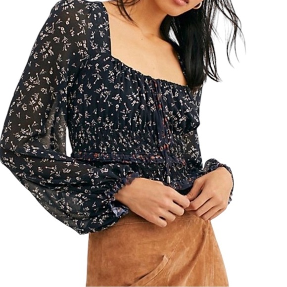 Free People Printed Lolita Top - Picture 1 of 8